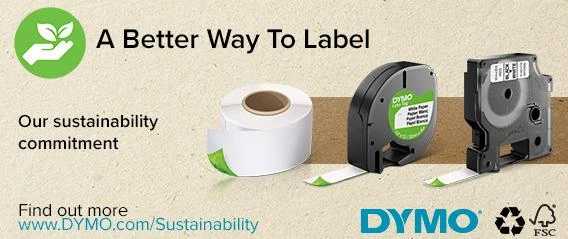 Juostelė DYMO D1 12mm x 7m, vinilinė, balta ant juodo / S0720610 45021