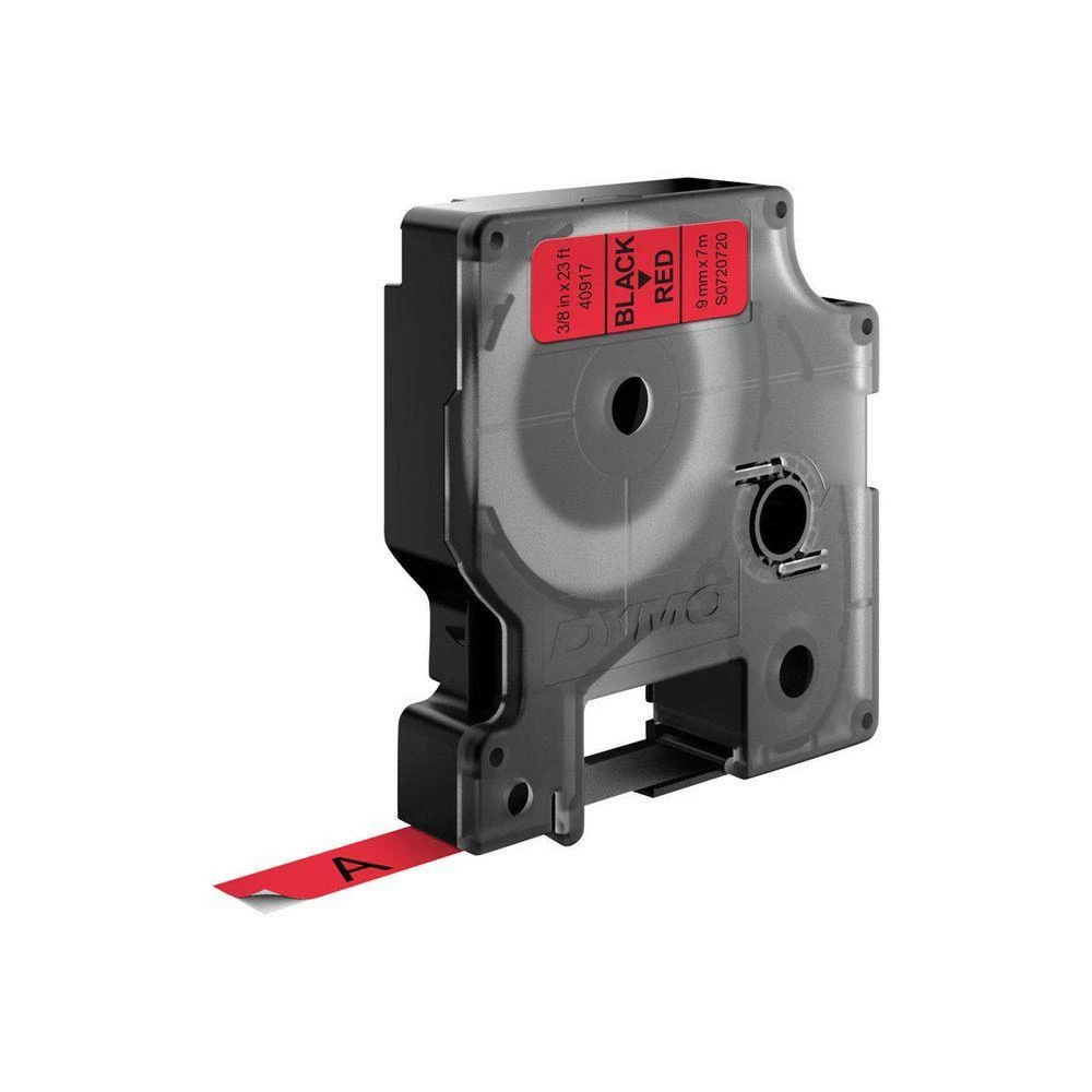 Juostelė DYMO D1 9mm x 7m, juoda ant raudono / S0720720 40917