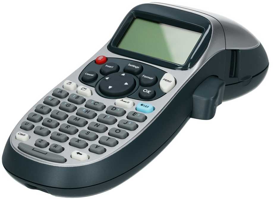 Etikečių spausdintuvas Dymo spausdintuvas DYMO LetraTag LT-100H Sidabrinis dla domu, dzieci, Home Office (LT-XR) 2174577 + taśma DYMO LT 12mm + 4 baterie AA