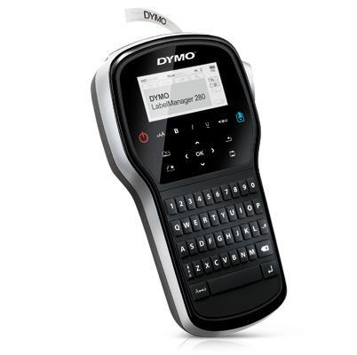 DYMO „LabelManager 280“ etikečių spausdintuvas | Įkraunamas nešiojamas etikečių spausdintuvas su QWERTY klaviatūra | Pridedama nespalvota D1 etikečių juosta (12 mm) | Namams ir biurui (ES kištukas)