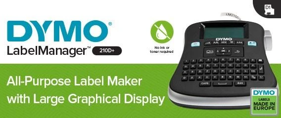 Spausdintuvas Dymo Label Manager 210D, žymėjimo mašina su QWEERTY klaviatūra, juodas / S0784430