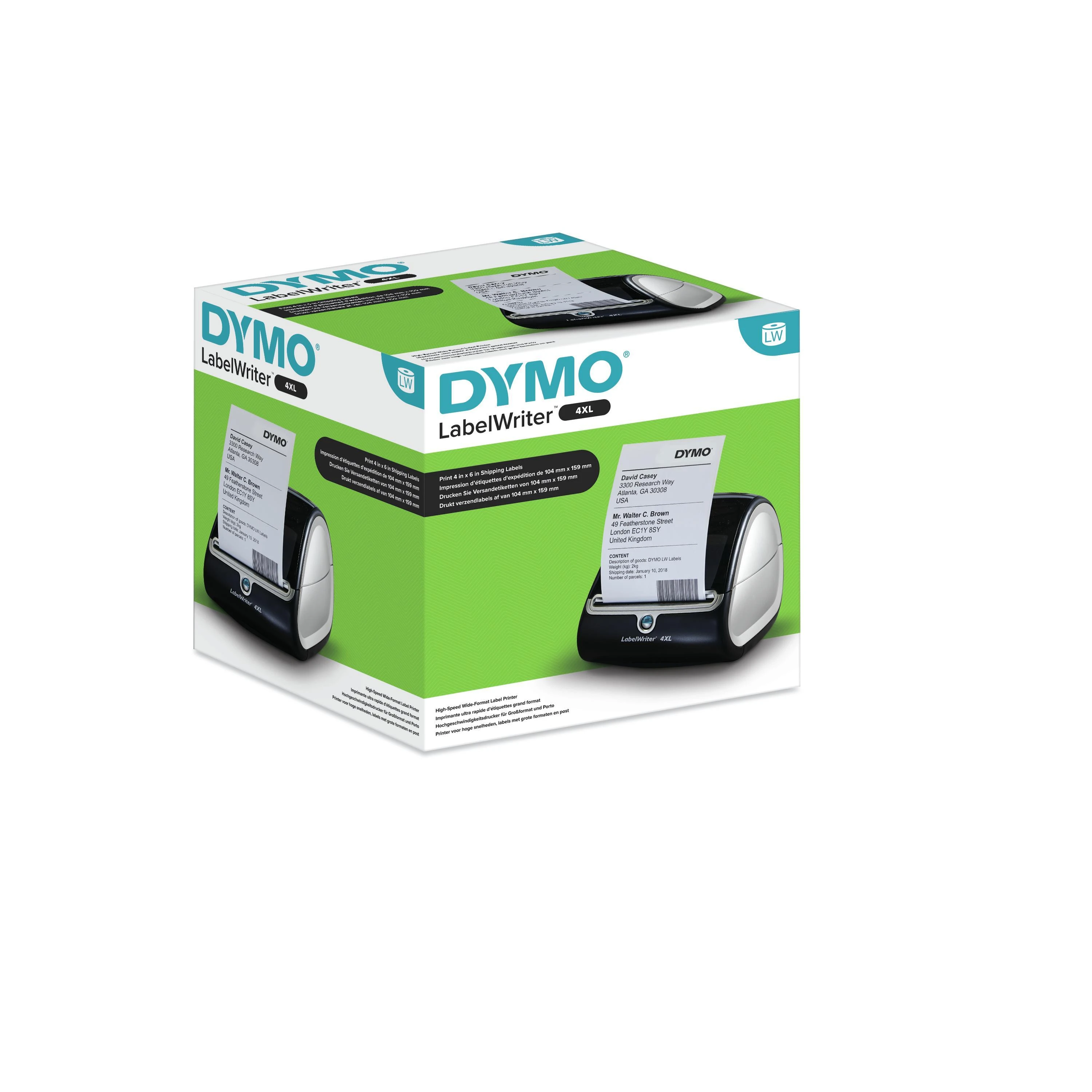 DYMO LabelWriter 4XL, juodas and baltas label spausdintuvas, USB connected, PC, 53 labels / minute S0904950
