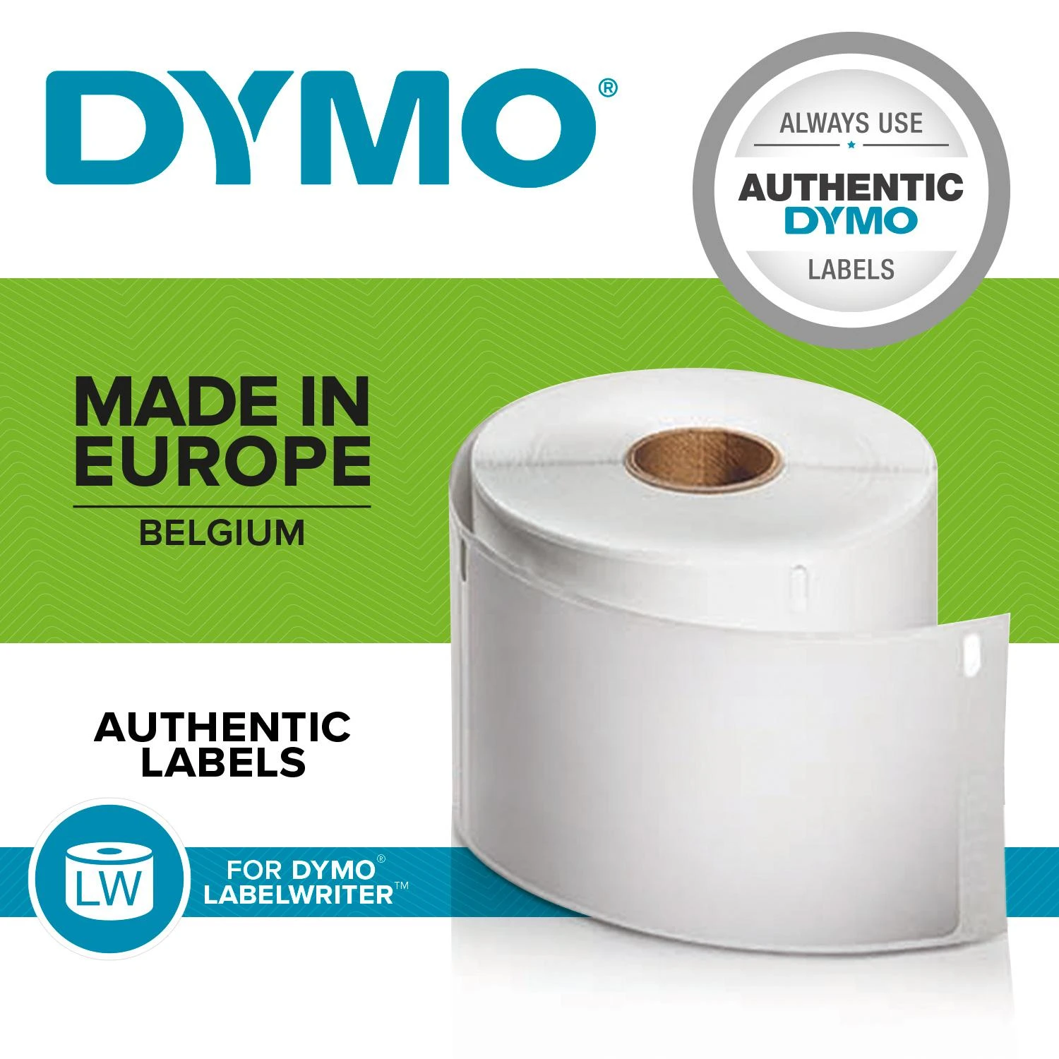 DYMO LabelWriter kvadratinės universalios etiketės, 25x25mm, 750vnt, baltas S0929120