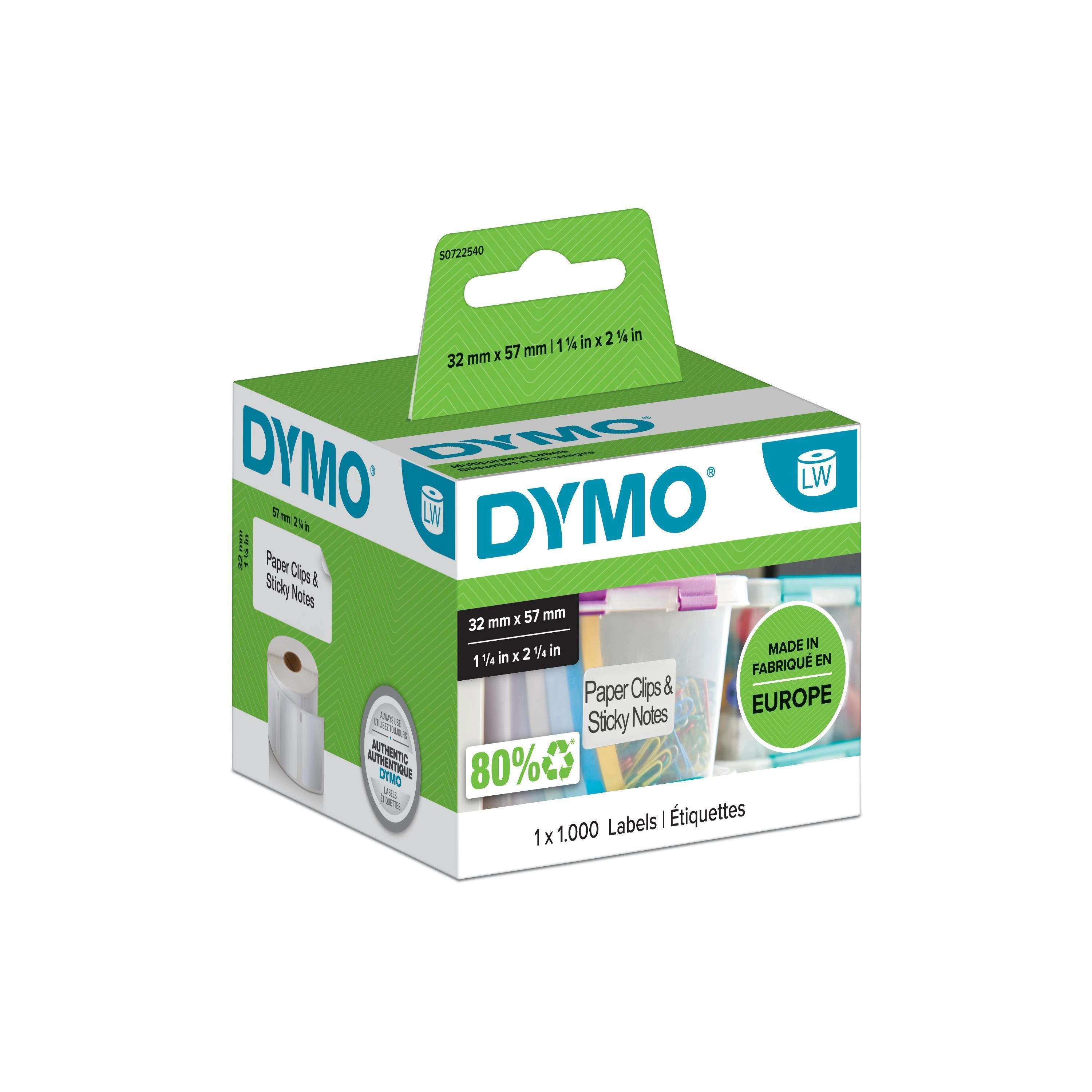 Etiketės DYMO LabelWriter 32x57 mm, 1000 vnt. / S0722540 11354