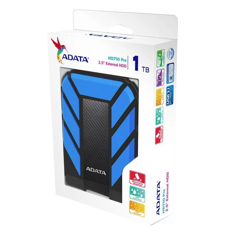 ADATA HD710P 1000 GB, 2.5", USB 3.1 (atgal suderinama su USB 2.0), Mėlyna