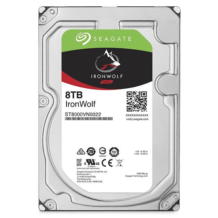 Seagate IronWolf vidinis kietasis diskas 8 TB 256 MB 3.5" Serial ATA III (ST8000VN004)