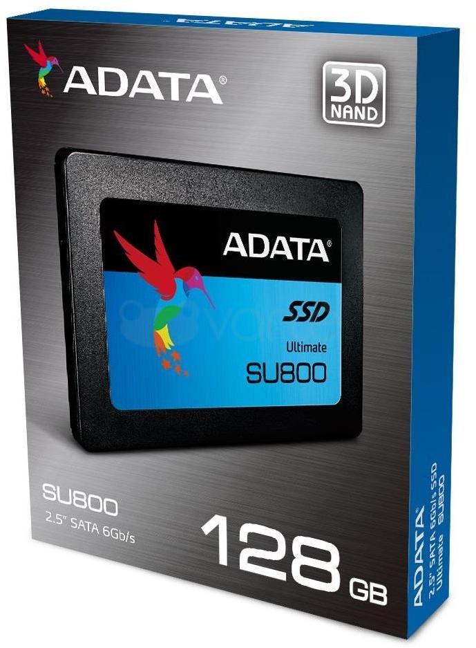ADATA Ultimate SU800 128 GB, SSD form factor 2.5", SSD sąsaja SATA, Skaitymo greitis 560 MB/s, Rašymo greitis 300 MB/s