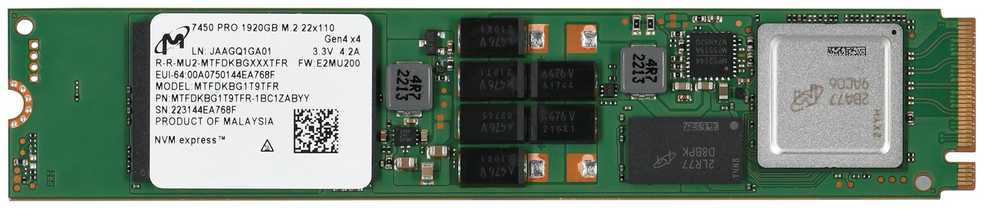 Micron 7450 PRO M.2 1,92 TB PCI Express 4.0 3D TLC NAND NVMe