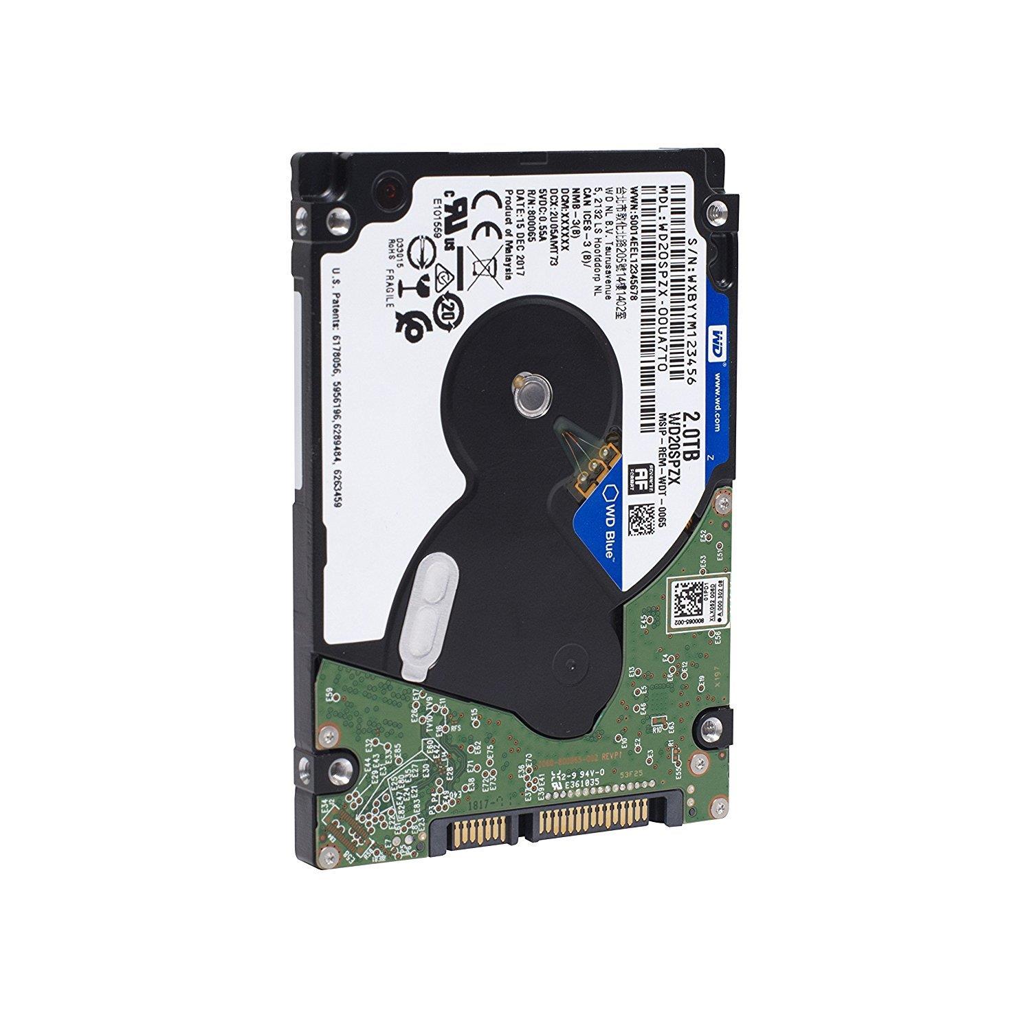 „SanDisk WD Mėlyna Mobile 2TB HDD 7 mm 5400 aps./min. SATA 6 Gb/s serijinis ATA 128 MB talpykla 2,5 colio, atitinkantis RoHS reikalavimus, didmeninis
