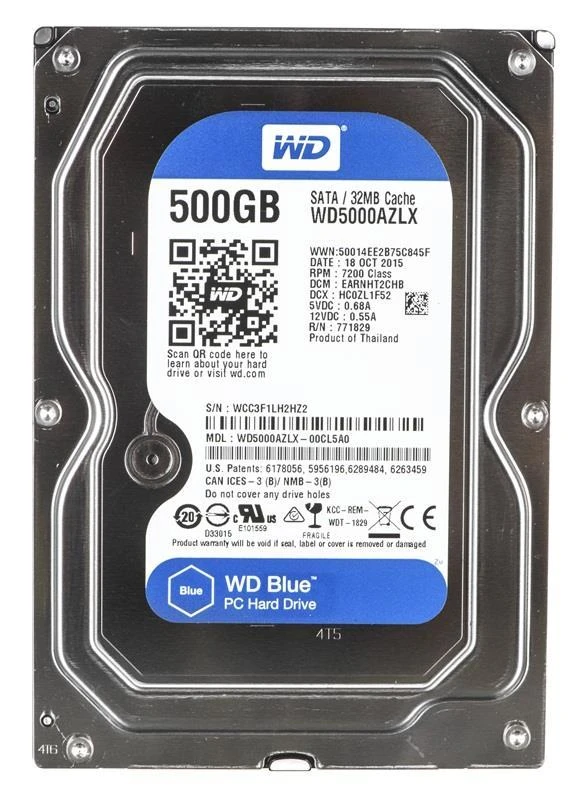 Sandisk WD Mėlyna 500GB SATA 6Gb/s HDD Desktop