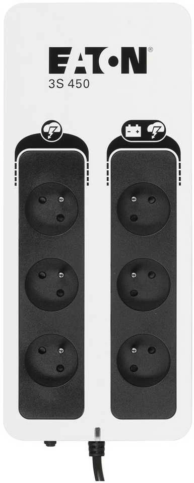 Eaton 3S450F nepertraukiamo maitinimo resursai (UPS) Budėjimo režimas (neprisijungus) 450 VA 270 W 6 AC išvestis(ys / čių)