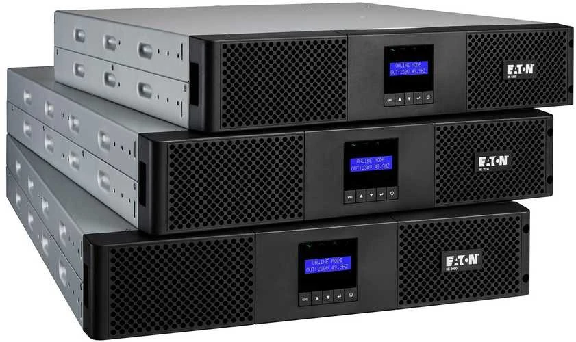EATON 9E UPS Rack AC 200/220/230/240V 1800W 2000VA 1 fazė 6 x akumuliatoriai švino rūgšties 7Ah RS-232 USB oc 6 2U 19 Juodas