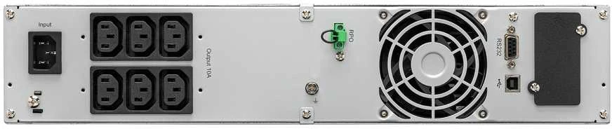 EATON 9E UPS Rack AC 200/220/230/240V 1800W 2000VA 1 fazė 6 x akumuliatoriai švino rūgšties 7Ah RS-232 USB oc 6 2U 19 Juodas