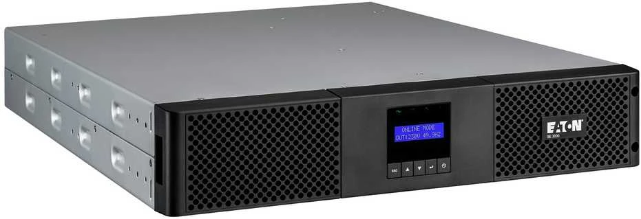 EATON 9E UPS Rack AC 200/220/230/240V 1800W 2000VA 1 fazė 6 x akumuliatoriai švino rūgšties 7Ah RS-232 USB oc 6 2U 19 Juodas