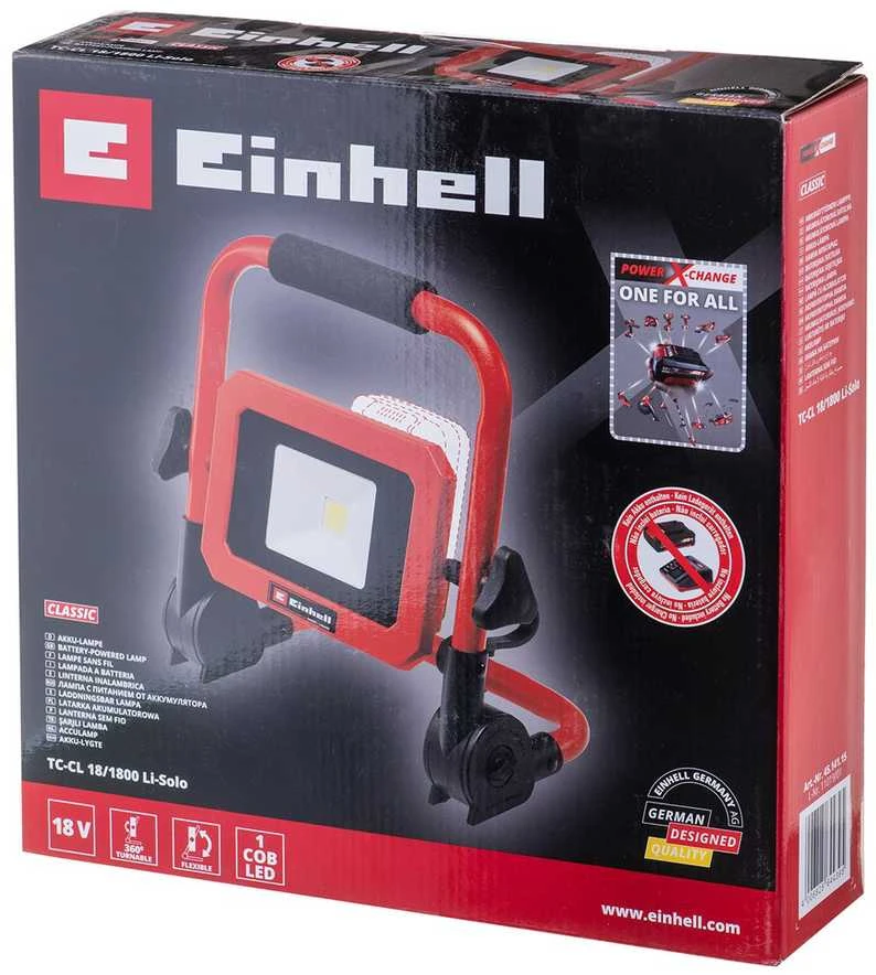 Akumuliatorinis šviestuvas Einhell TC-CL 18/1800 Li be akumuliatoriaus ir kroviklio