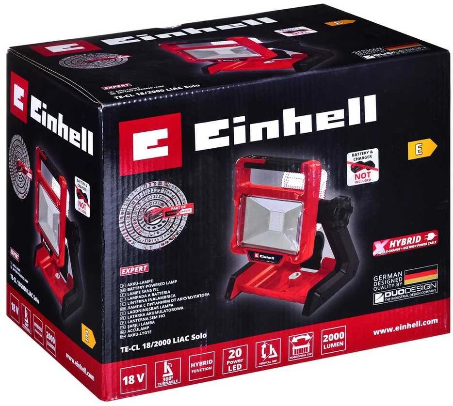 Akumuliatorinis prožektorius Einhell TE-CL 18/2000 LiAC - Solo; 18 V (be akumuliatoriaus ir pakrovėjo)