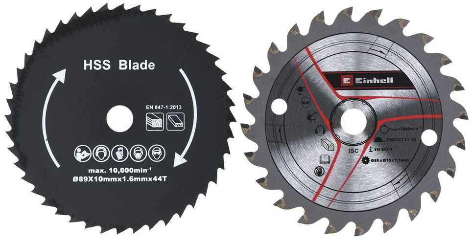 Einhell Akumuliatorinis mini diskinis pjūklas TE-CS 18/89 Li be akumuliatoriaus ir kroviklio