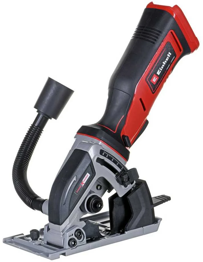 Einhell mini pjūklas su dulkių nusiurbimo jungtimi