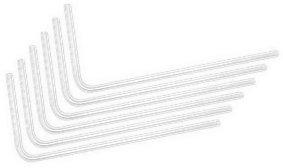 Ek Water Blocks EK vandens blokai EK Vanduo blokai EK-Loop kietas vamzdis 16/12 mm akrilas, sulenktas 90 laipsnių kampu – 80 cm, 6 vnt.