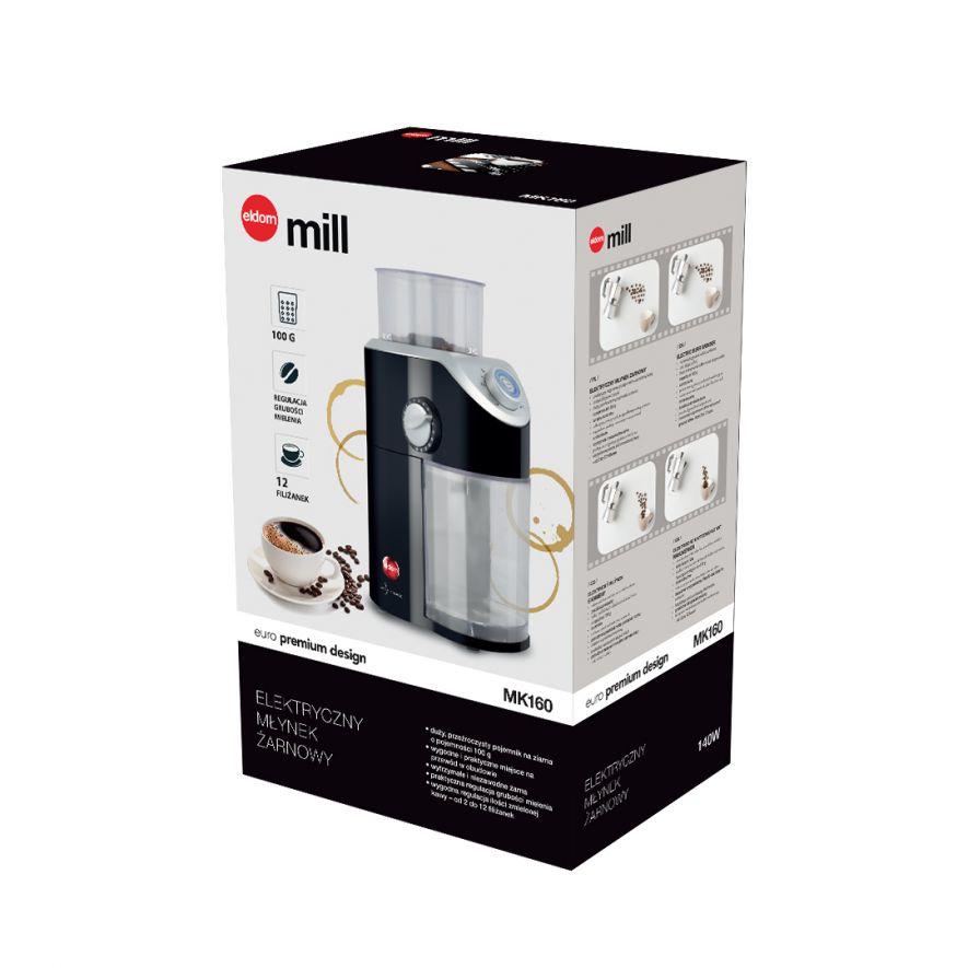 Kavamalė Eldom MK160 MILL - 140 W - 220 - 240 V - 50 Hz - 1.22 kg - 270 mm - 125 mm