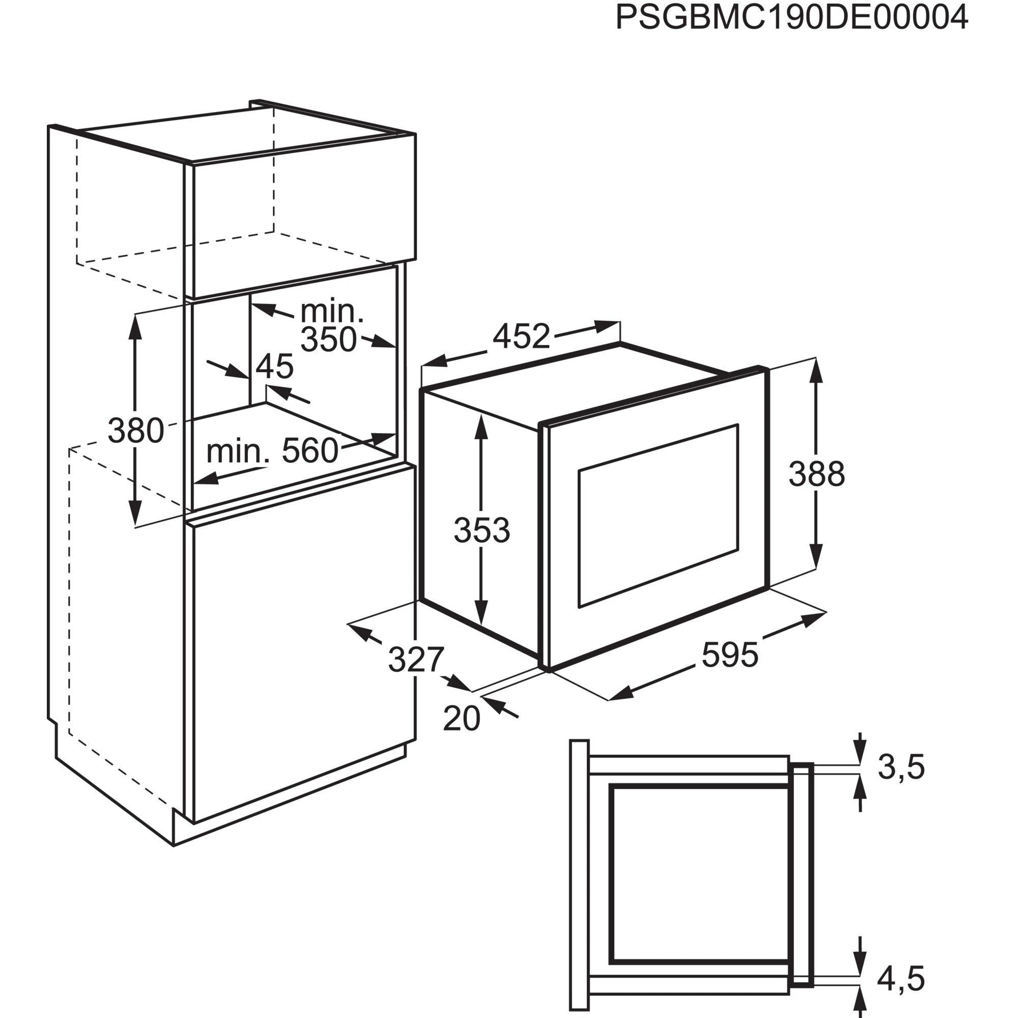 Įmontuojama mikrobangų krosnelė Electrolux LMS2203EMX