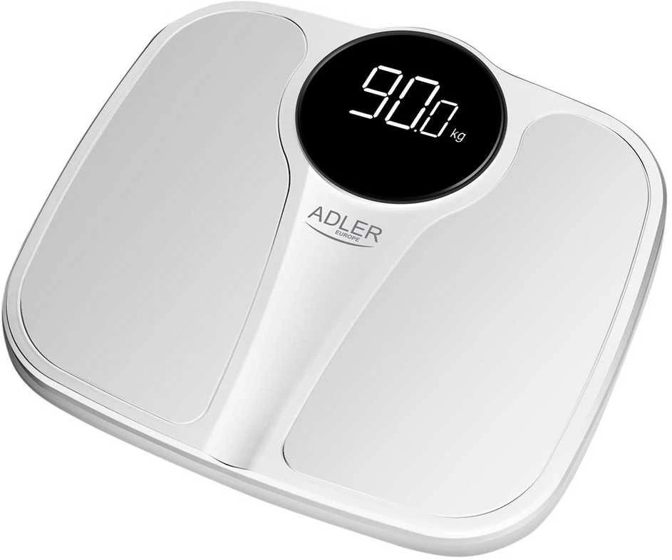Adler | Vonios svarstyklės | AD 8172w | Didžiausias svoris (keliamoji galia) 180 kg | Tikslumas 100 g | Kūno masės indekso (KMI) matavimas | Baltas