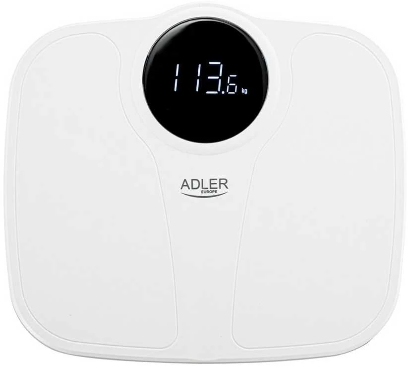 Adler | Vonios svarstyklės | AD 8172w | Didžiausias svoris (keliamoji galia) 180 kg | Tikslumas 100 g | Kūno masės indekso (KMI) matavimas | Baltas