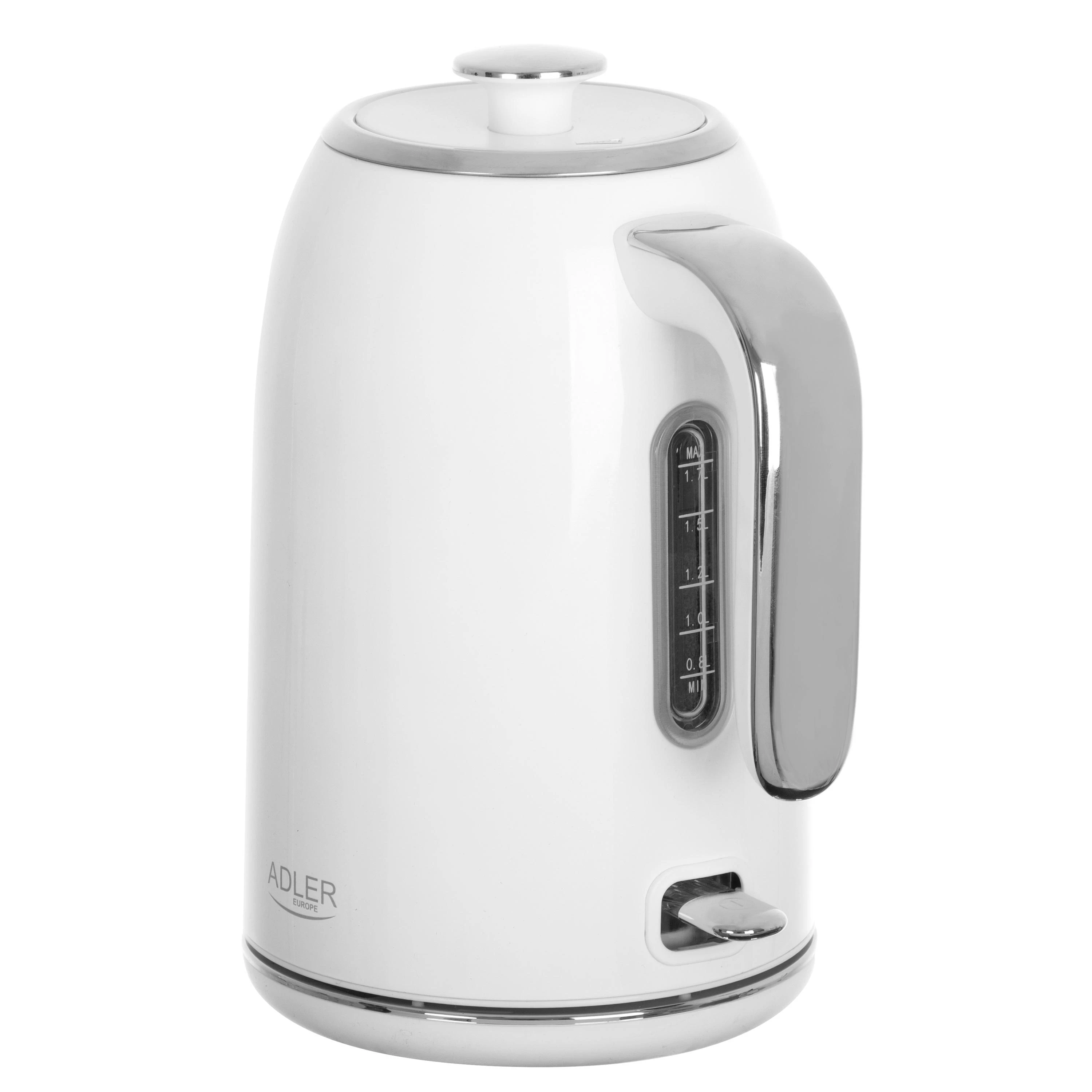 Adler | Virdulys | AD 1341 | Electric | 2200 W | 1.7 L | Nerūdijantis plienas | 360° rotational base | Baltas