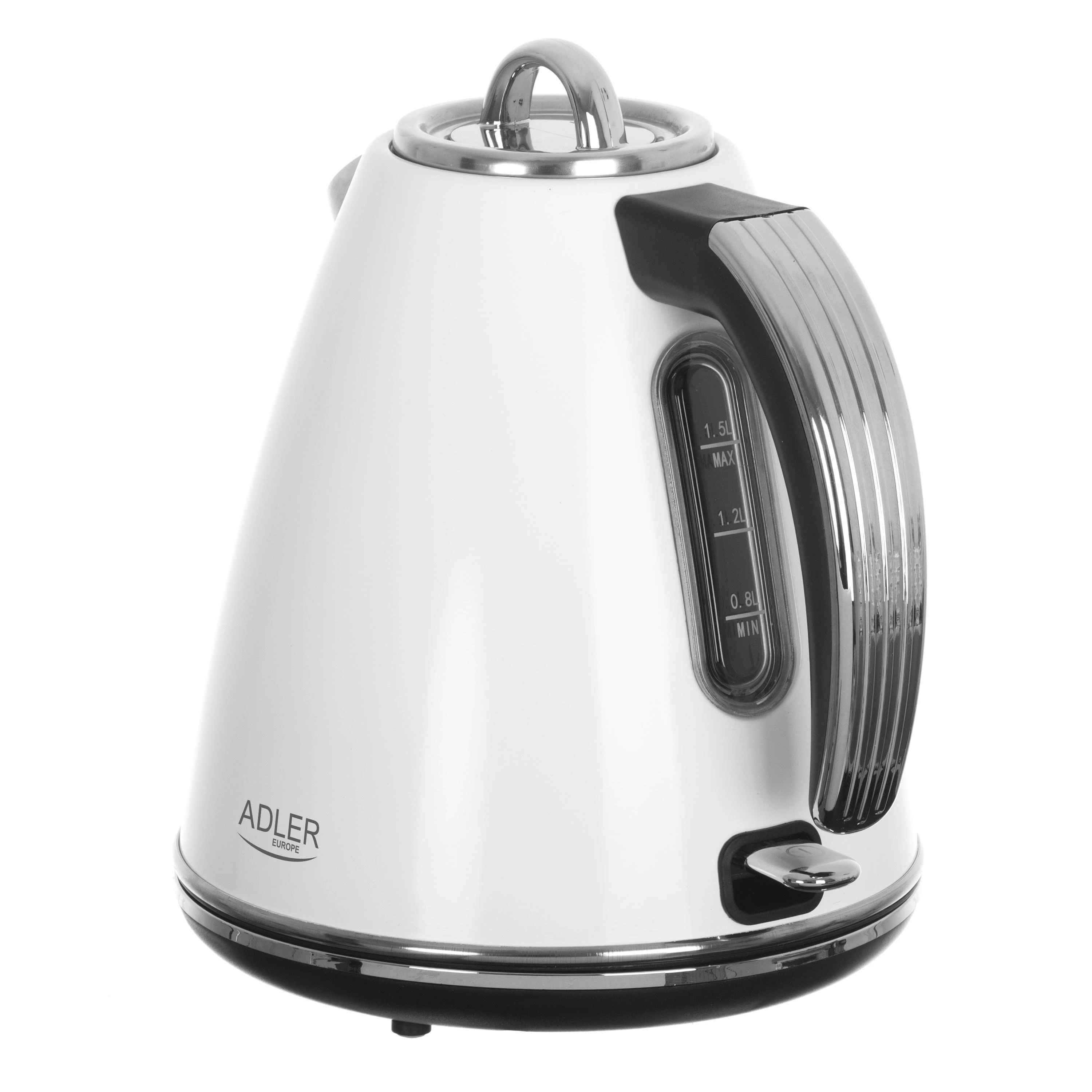 Adler | Virdulys | AD 1343 | Electric | 2200 W | 1.5 L | Nerūdijantis plienas | 360° rotational base | Baltas