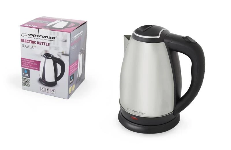Elektrinis virdulys Esperanza Tugela EKK004I 1.8L, 2200W, inox matinis