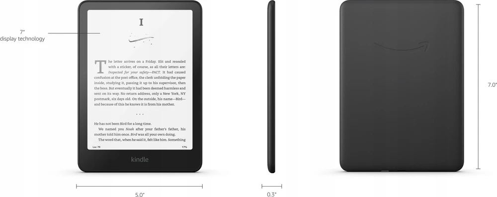 Elektroninė skaityklė Amazon Kindle Paperwhite (2024) 7", 16 GB, juodos spalvos | su reklamomis