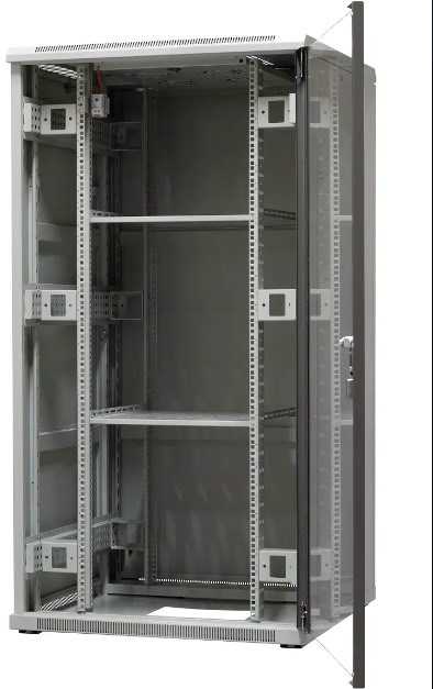 EmiterNet Stovima spinta 32U, priekinės durys metalas/stiklas, 800x800x1540mm (plotis/gylis/aukštis)