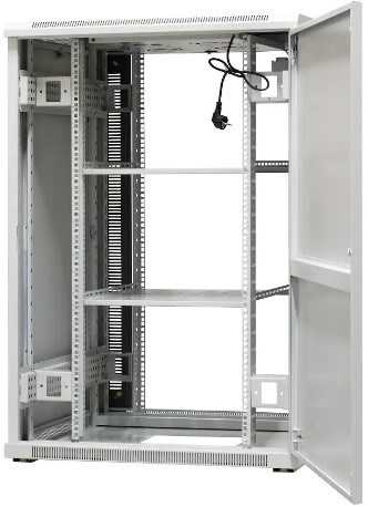 EMITERNET Laisvai pastatoma rėminė spintelė EmiterNet Top, 24U, priekinės durys skarda/stiklas, 800x800x1180mm (plotis/gylis/aukštis) EM/SH05D-8824