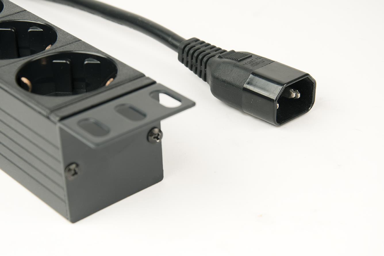 GEMBIRD PDU 8x Schuko 1U 10A 3m C14 Plug