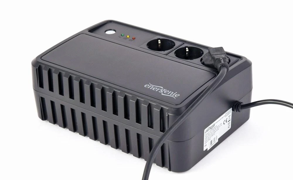 ENERGENIE UPS 800VA su AVR Pažangi apsauga nuo viršįtampių ir trumpojo jungimo Stalinių kompiuterių serija 3x Schuko