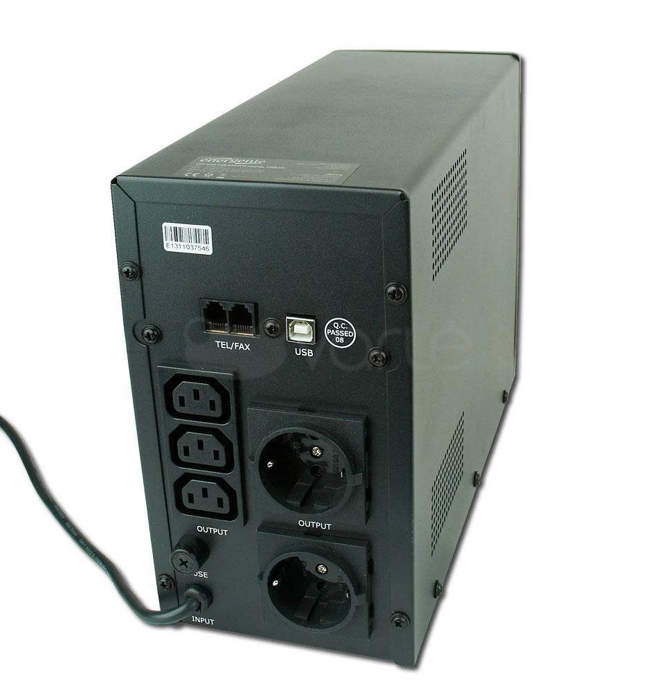 Energenie | UPS su USB ir LCD ekranu, Juodas | 1200 VA