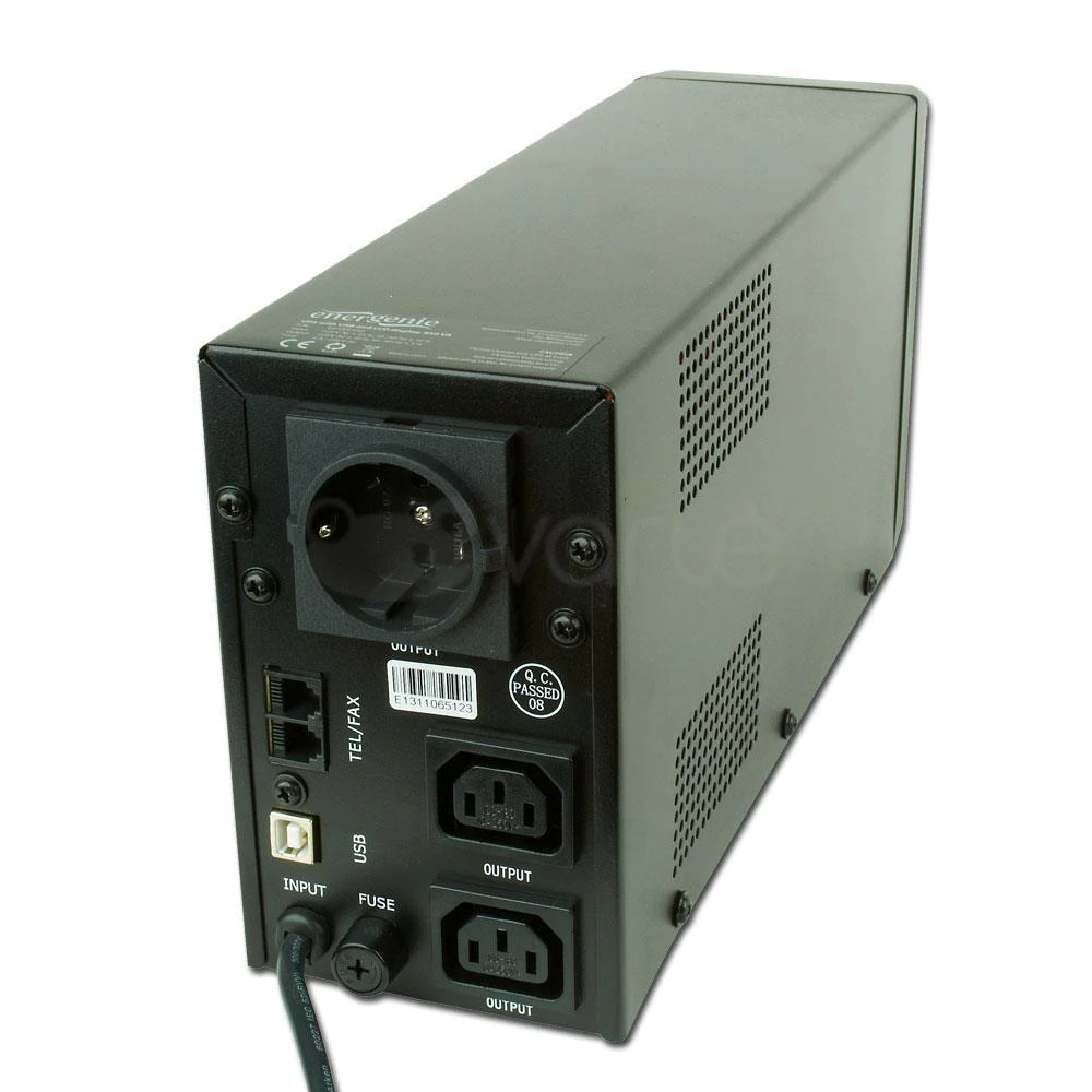Gembird Energenie | UPS su USB ir LCD ekranu, Juodas | 850 VA | 220 V