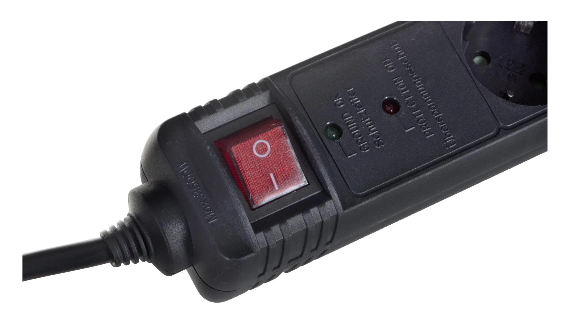 Gembird EnerGenie | Surge Protector SPG5-C-10/ 3 m/ 5 Sockets/ Juodas