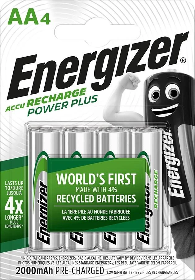Energizer Accu Įkraunami Elementai AA R6 2000mAh NiMH 1.2V 4vnt