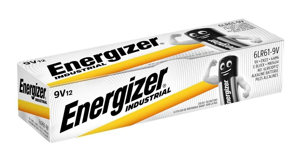 Energizer Industrial 9V baterijos pakuotė