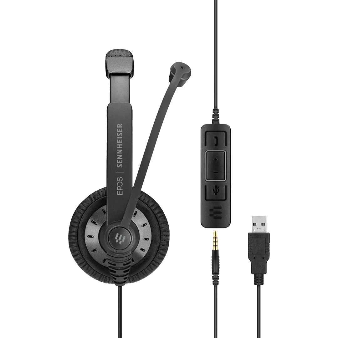 Epos Sennheiser SC 75 USB MS laidinės ausinės, Juodos