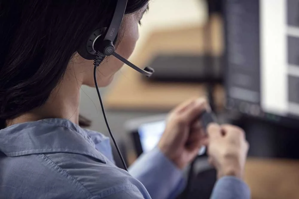 Epos Sennheiser SC 75 USB MS laidinės ausinės, Juodos