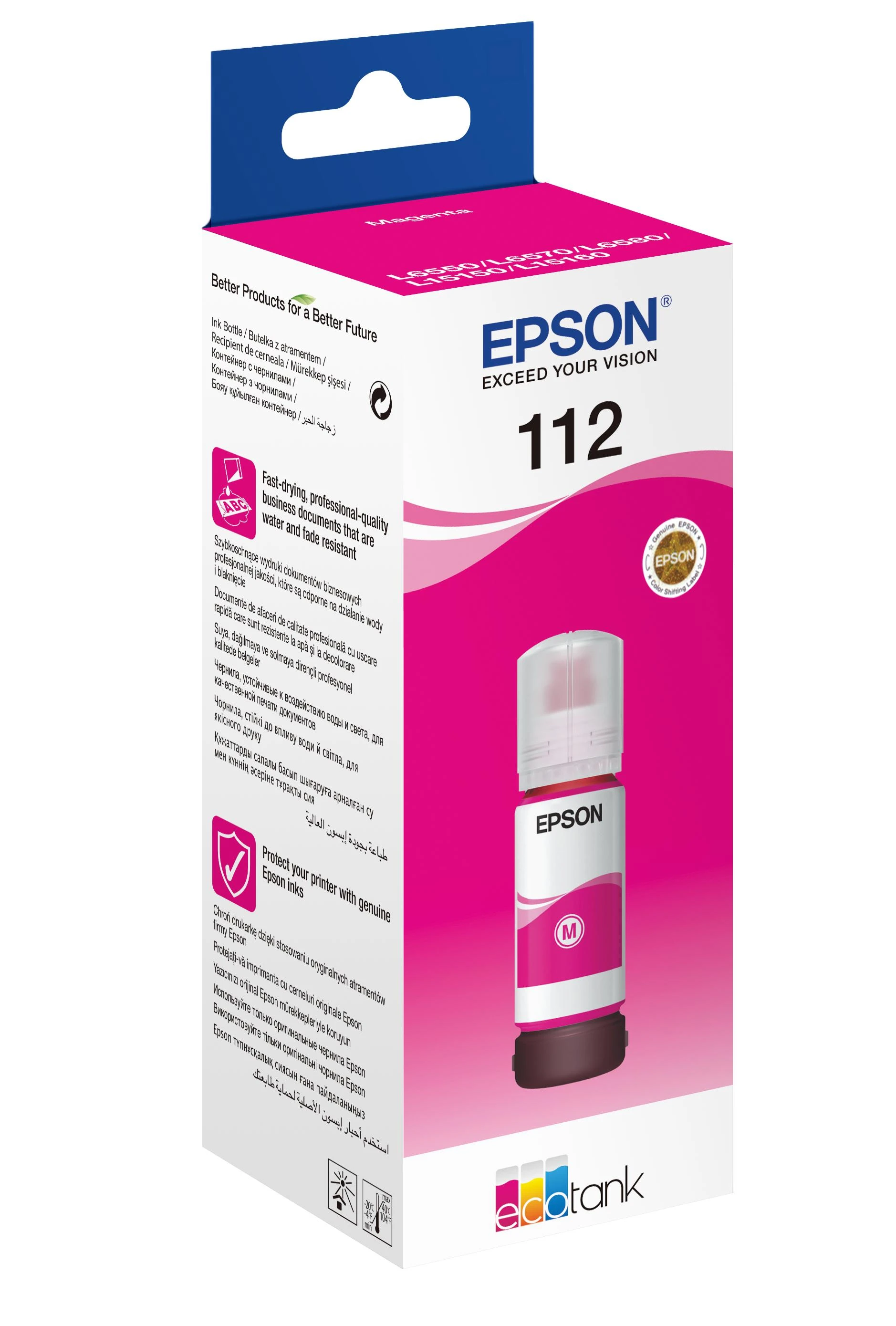 Epson 112 EcoTank pigmentas | C13T06C34A | Rašalo butelis | Magenta