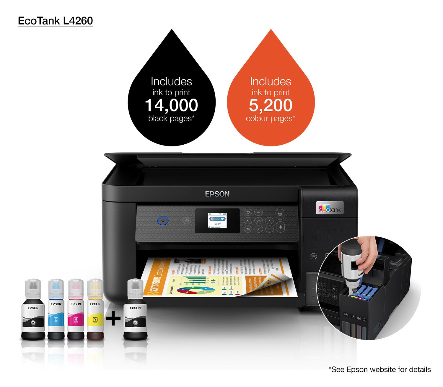 Spausdintuvas EPSON L4260 MFP ink colour 10.5ppm | Varle.lt