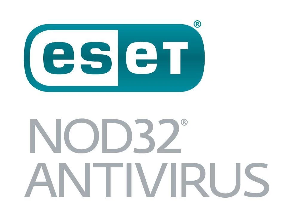 ESET NOD32 antivirusinės programinės įrangos logo
