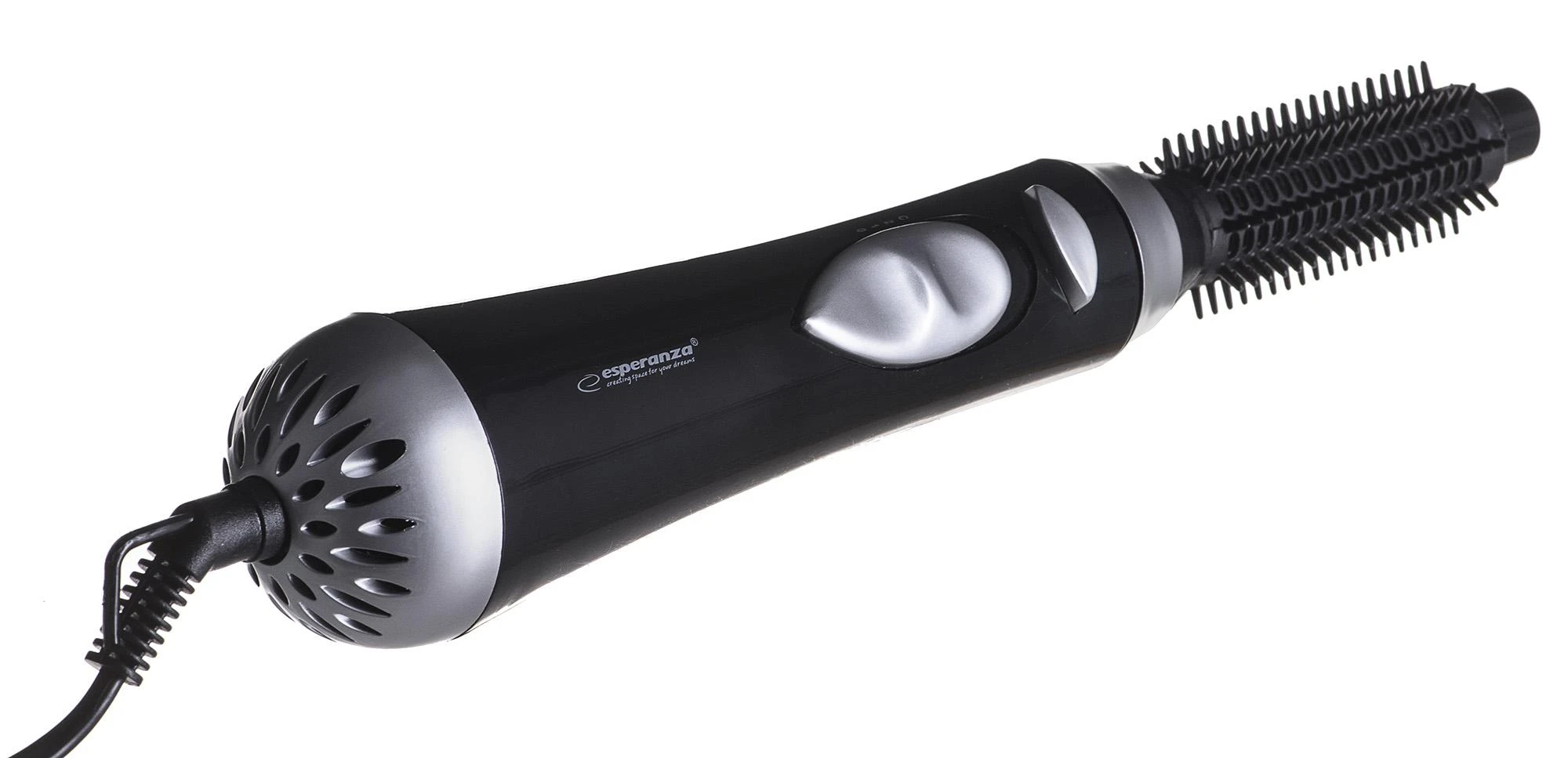 Rotating hair brush for hair Esperanza Nefertiti EBL001K (400W, juodos spalvos)