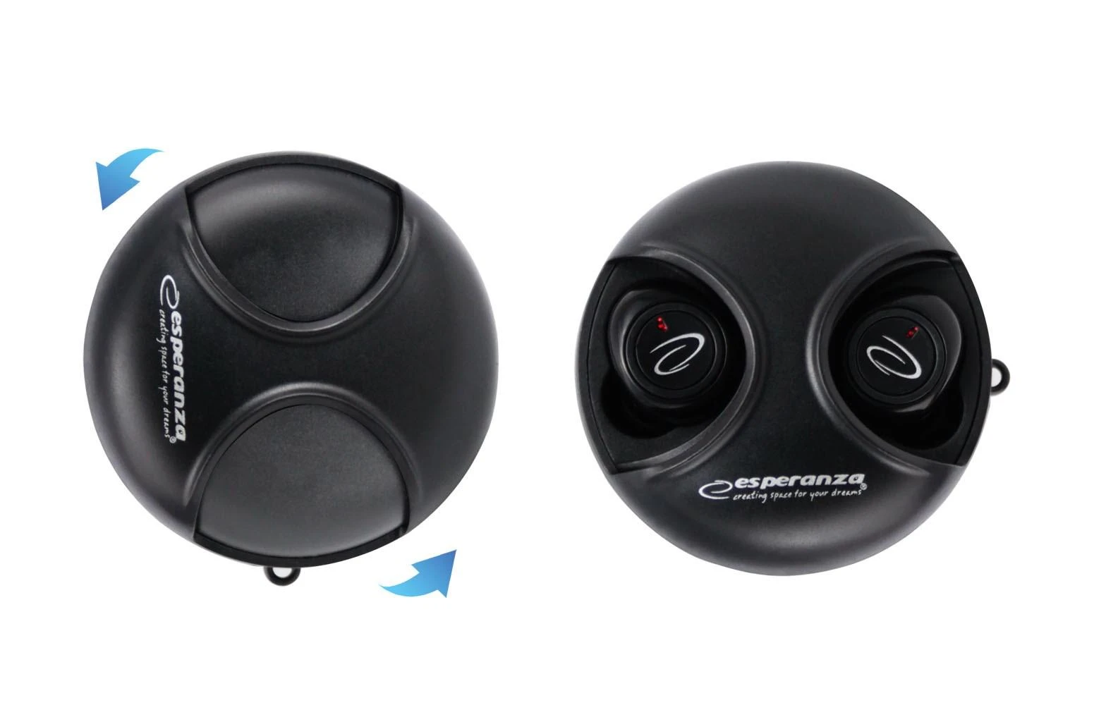 Belaidės Ausinės - Esperanza EH228K Bluetooth 5.0 į ausis įkišamos Micro-USB Juodos