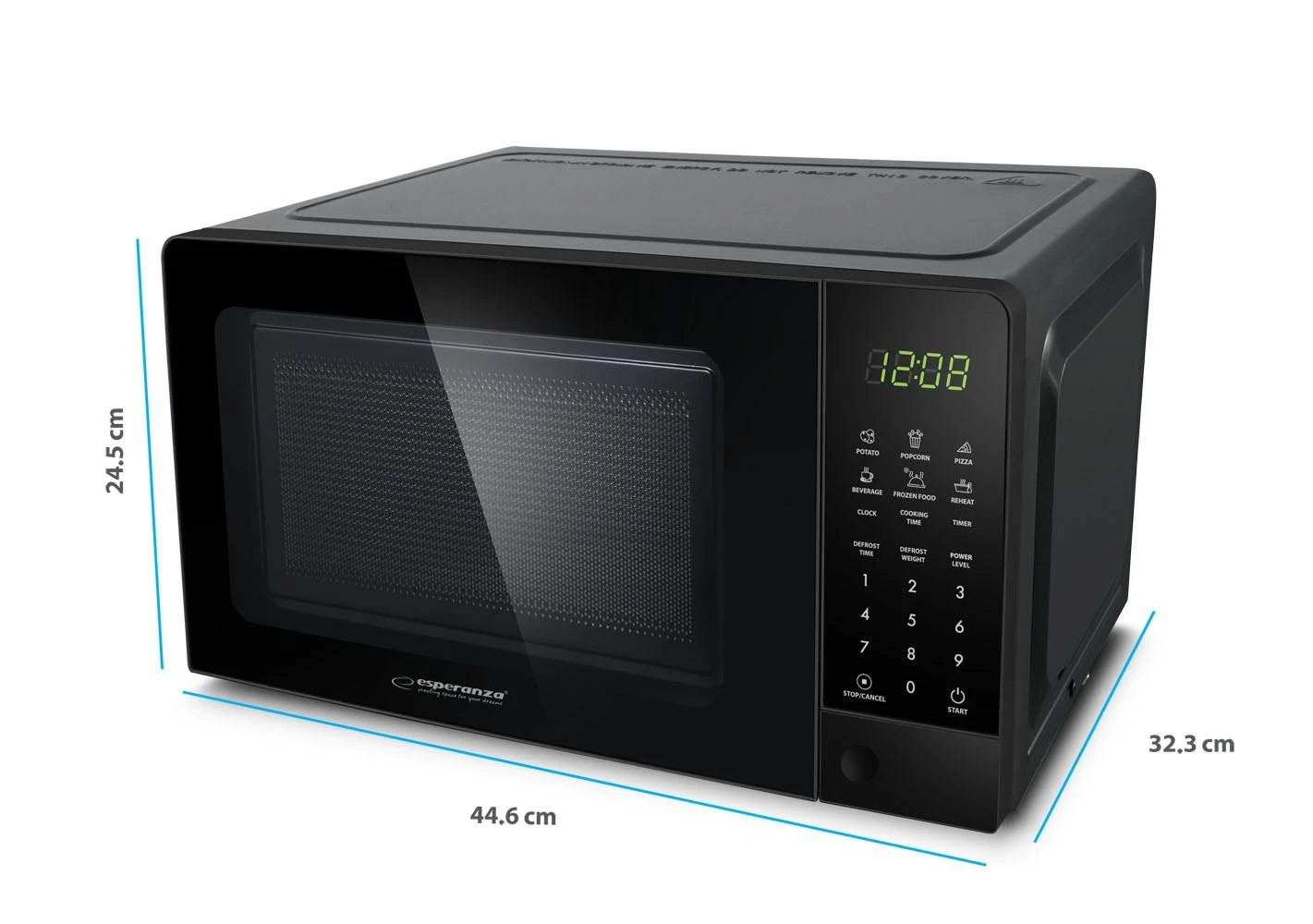 Mikrobangų Krosnelė - Esperanza EKO009 20L 700W Juoda