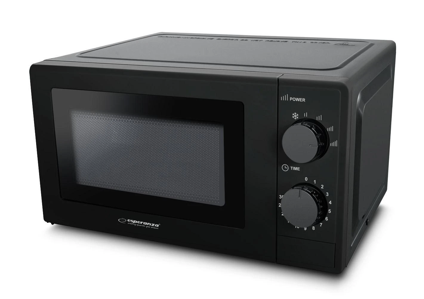 Mikrobangų Krosnelė - Esperanza ESTOFADO 20L 700W Solo Juoda aprašymas - Prekės nuotrauka