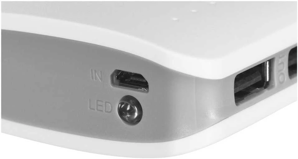Power Bank Esperanza Radium EMP106WE (8000mAh, microUSB, USB 2.0, baltos spalvos)